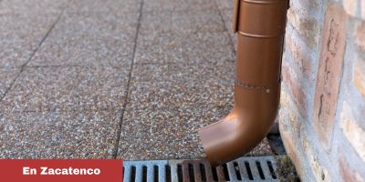 Desazolve de bajada de lluvia en zacatenco